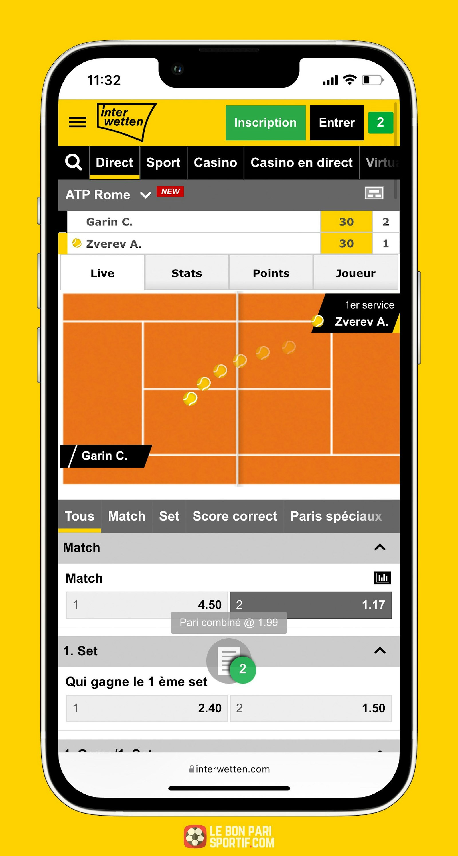 Interwetten application mobile est une bonne option pour vos paris tennis