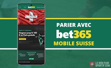 Parier avec Bet365 mobile Suisse